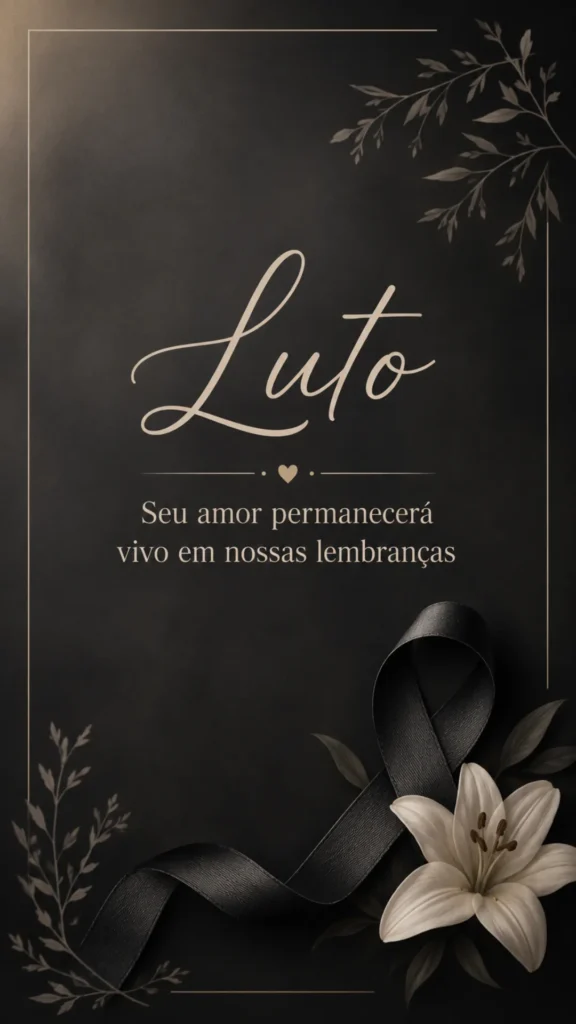 Frase de luto para status com mensagem de lembrança