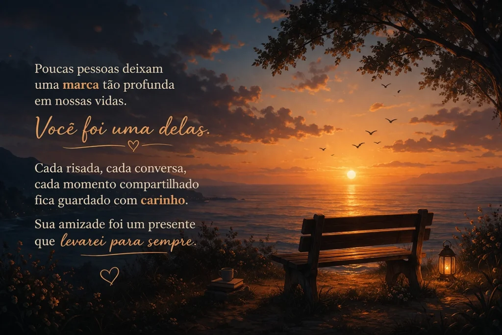 Homenagem póstuma para um amigo com pôr do sol